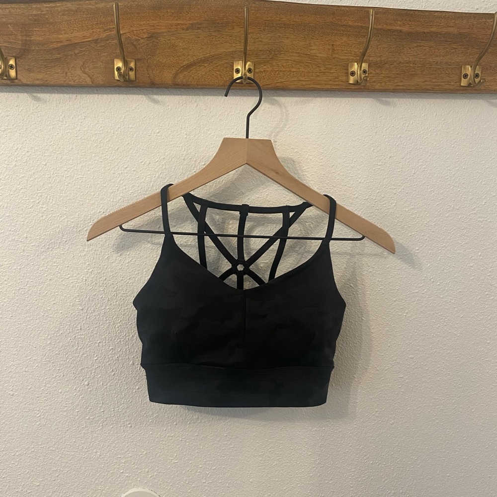 Black Camo Racerback Sports Bra